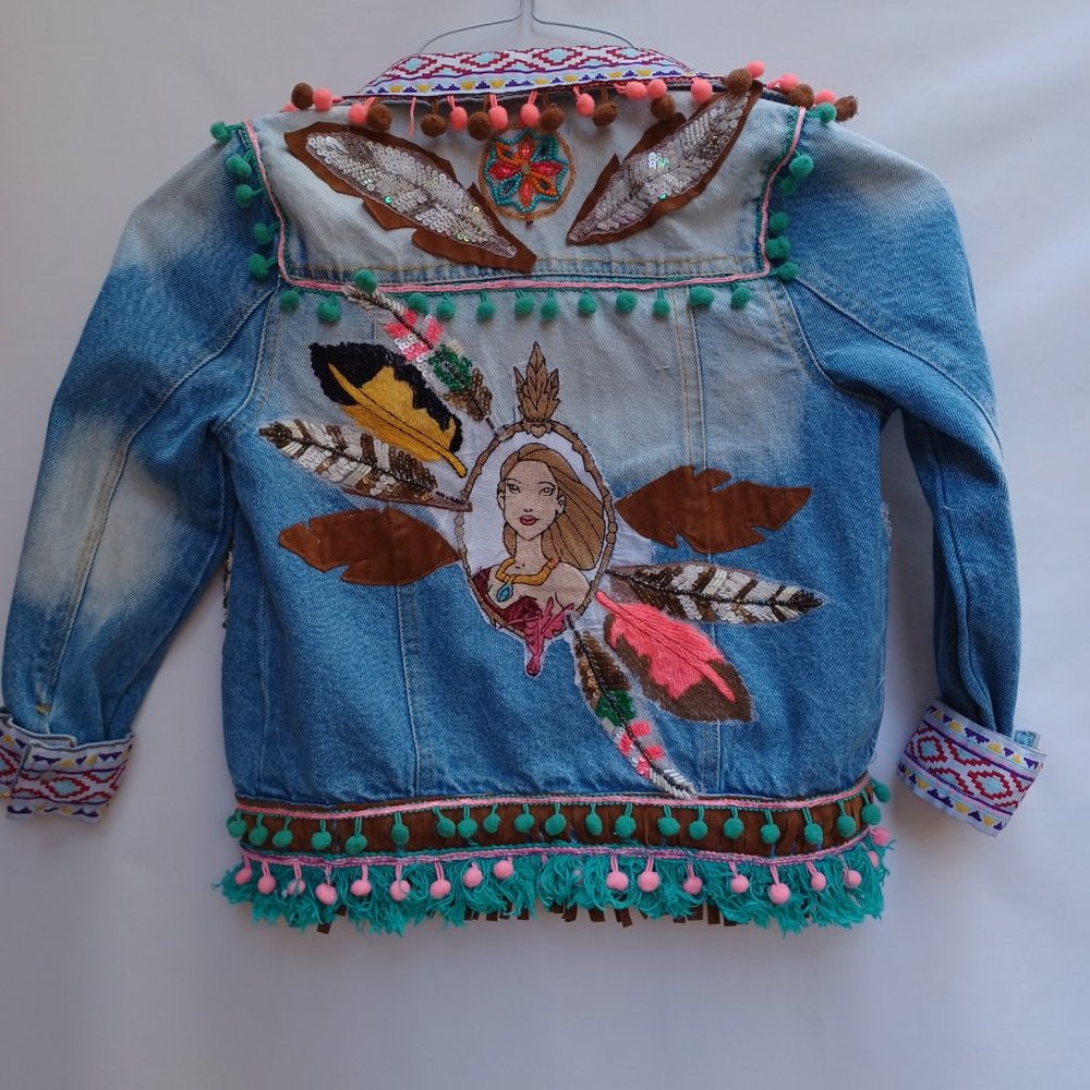 SOLD! - Antica Sartoria by Giacomo Cinque of Positano Italy, Jean Jacket, Size 6 - Picture 10 of 12